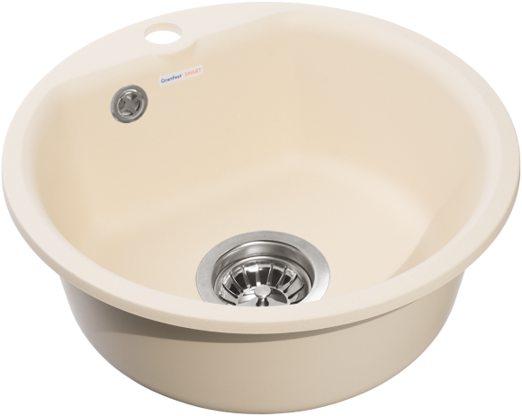 GRANFEST Мойка SMART 435  1 чаша D-435мм бежевый арт.GF-SM-