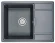6503, ШВАРЦ (чёрный металлик), кухонная мойка, кварц