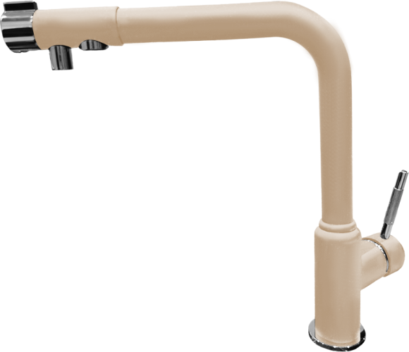 GRANFEST Смеситель для кухни Г-обр. с краном питьевой воды D-35мм топаз арт.