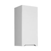 Полупенал QL35, 35 см, подвесной, правый, 1 дверца, 2 стеклянные полки, белый глянец