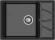 GRANFEST Мойка VERTEX 680L  1-чаша+крыло 680*500мм черный арт.GF-