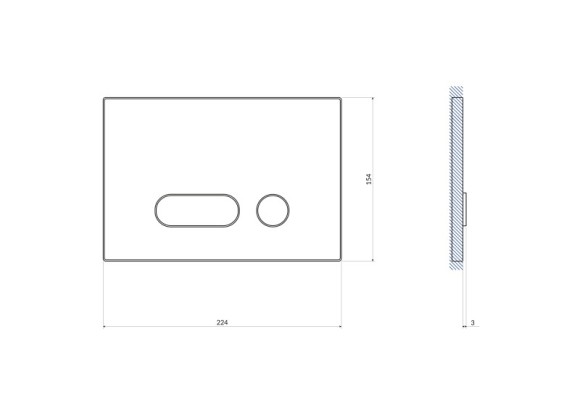 Кнопка INTERA для LINK PRO/VECTOR/LINK/HI-TEC стекло черный