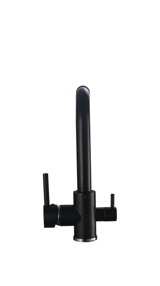 FK041B Смеситель для кухни латунь, черный со встроенным фильтром (краном) под питьевую воду EvaGold FK041B Смеситель для кухни латунь, черный со встроенным фильтром (краном) под питьевую воду EvaGold