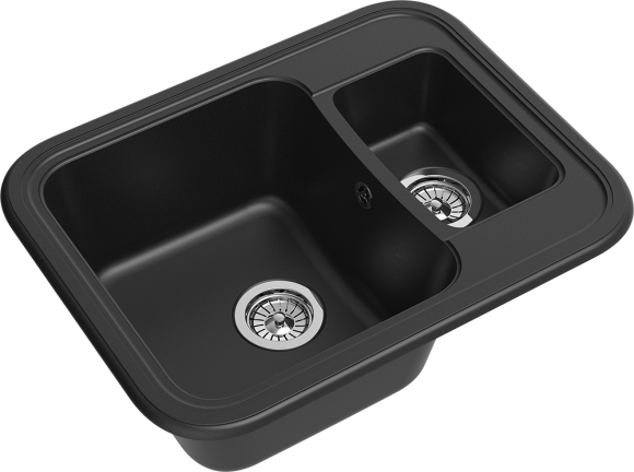 EWIGSTEIN Мойка ANTIK 60К  1,5 -чаши  660*510мм антрацит арт.EW-