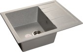 GRANFEST Мойка QUADRO 650L  1-чаша+крыло 650*500мм серый арт.GF-