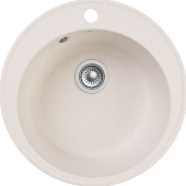 GRANFEST Мойка QUARZ 08  1-чаша D-480мм белый арт.GF-Z-