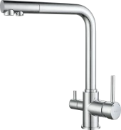 GRANFEST Смеситель для кухни Г-обр. с краном питьевой воды D-35мм хром арт. GRANFEST Смеситель для кухни Г-обр. с краном питьевой воды D-35мм хром арт.