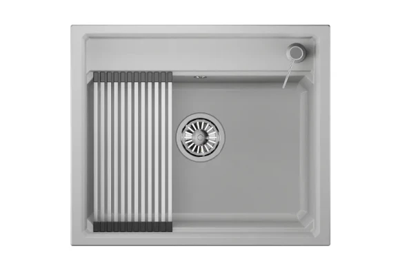 KS-6003, АРКТИК (БЕЛЫЙ), кухонная мойка, кварц KS-6003, АРКТИК (БЕЛЫЙ), кухонная мойка, кварц