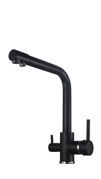 FK042B Смеситель для кухни нержавейка, черный со встр. фильтром (краном) под питьевую воду EvaGold FK042B Смеситель для кухни нержавейка, черный со встр. фильтром (краном) под питьевую воду EvaGold