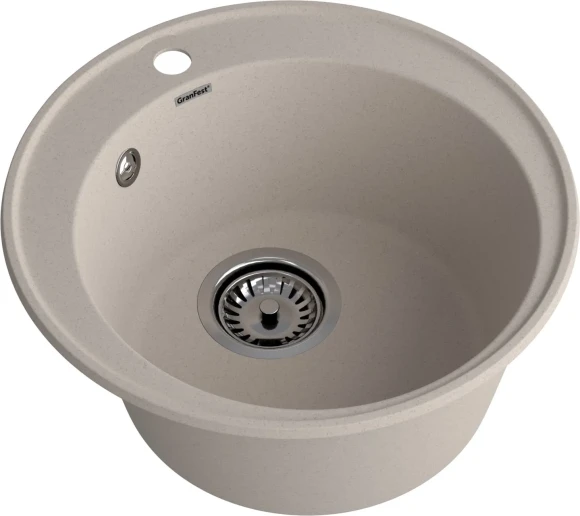 GRANFEST Мойка QUARZ 08  1-чаша D-480мм песочный арт.GF-Z-