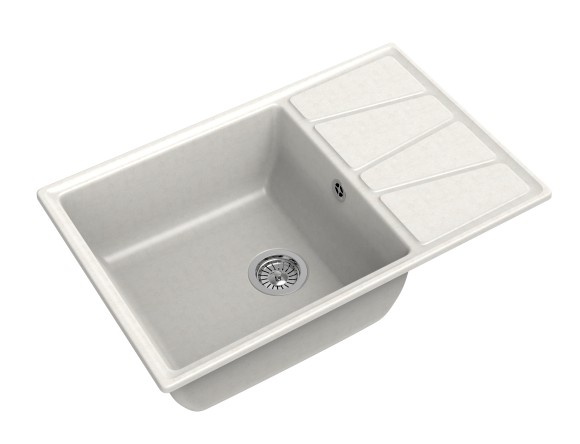 GRANFEST Мойка VERTEX 780L  1-чаша+крыл 780*500мм белый арт.GF-