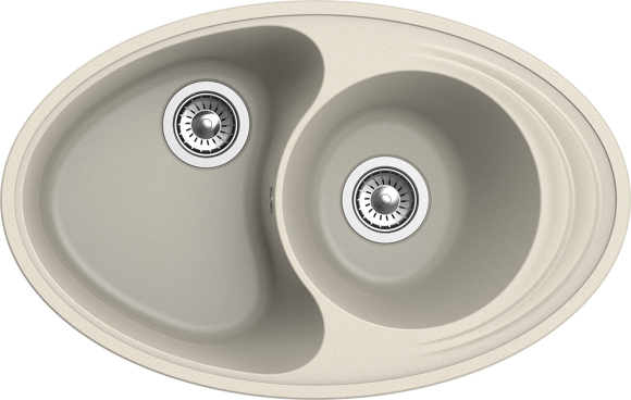 EWIGSTEIN Мойка ELEGANT W90KF  1,5-чаши+крыло 820*520мм бежевый арт.EW-