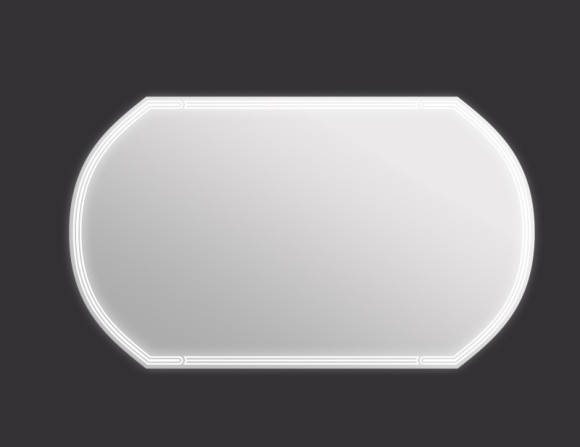 Зеркало LED 090 design 100x60 с подсветкой с антизапотеванием овальное