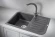 7001, ГРАФИТ (ЧЁРНО-СЕРЫЙ), кухонная мойка, кварц