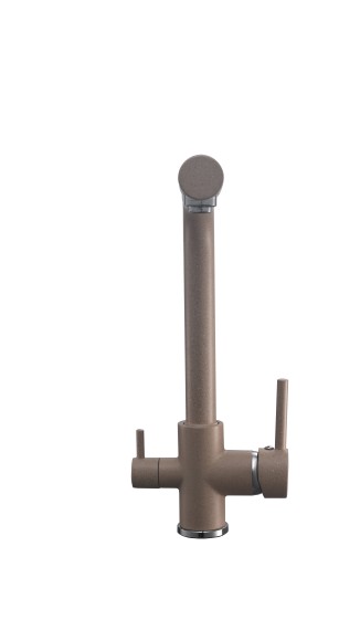 FK042D Смеситель для кухни нержавейка, бежевый со встроенным фильтром (краном) под питьевую воду Eva FK042D Смеситель для кухни нержавейка, бежевый со встроенным фильтром (краном) под питьевую воду Eva