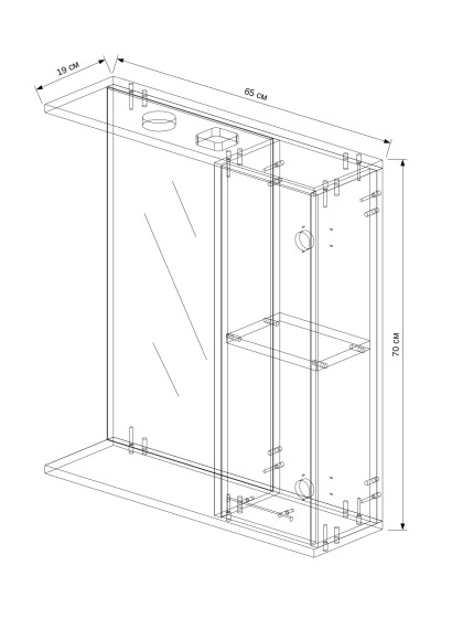 65 Зеркало-шкаф "Шимо- 65" 65 Зеркало-шкаф "Шимо- 65"