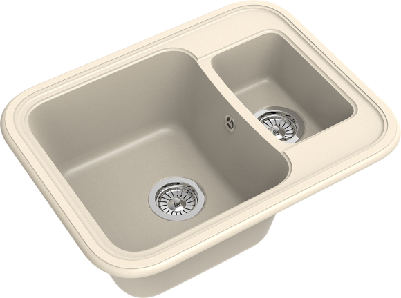 EWIGSTEIN Мойка ANTIK 60К  1,5 -чаши  660*510мм крем арт.EW-