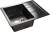 GRANFEST Мойка QUADRO 650L  1-чаша+крыло 650*500мм черный арт.GF-