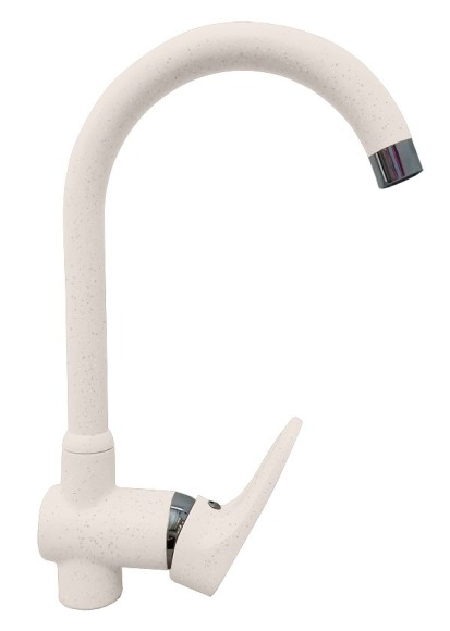 GRANFEST Смеситель для кухни U-обр. D-35мм белый арт.