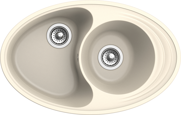 EWIGSTEIN Мойка ELEGANT W90KF  1,5-чаши+крыло 820*520мм крем арт.EW-