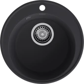GRANFEST Мойка QUARZ 08  1-чаша D-480мм черный арт.GF-Z-