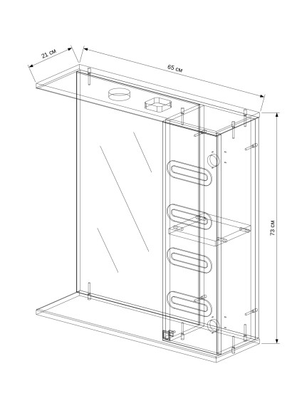 65 Зеркало-шкаф "Melania 65"