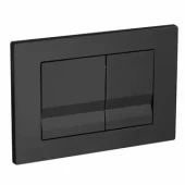 Кнопка смыва EvaGold 01, пластик квадрат черный матовый для инсталляции EvaGold 400 и EvaGold 500 