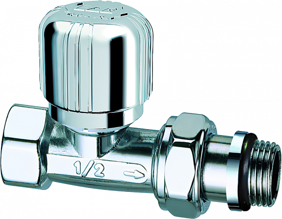 Вентиль FAR LadyFAR FL 0225 12P 1/2&quot; ВР, термостатический, прямой, уплотнение epdm, серебро