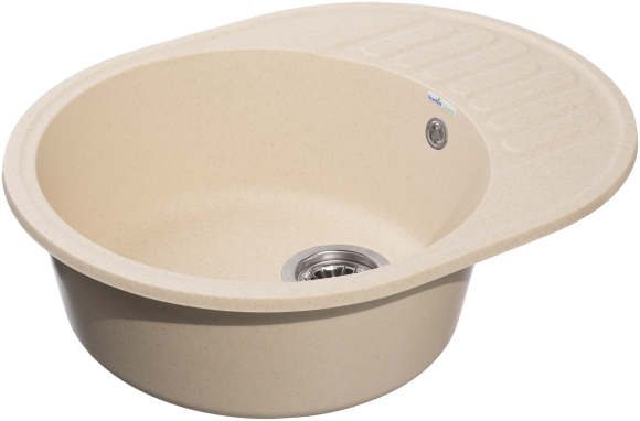 GRANFEST Мойка QUARZ 58  1-чаша+крыло 620*480мм бежевый арт.GF-Z-