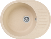 GRANFEST Мойка QUARZ 58  1-чаша+крыло 620*480мм бежевый арт.GF-Z-