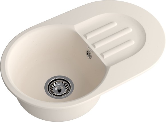 GRANFEST Мойка SMART 685L  1 чаша+крыло 683*433мм белый арт.GF-SM-