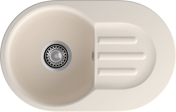 GRANFEST Мойка SMART 685L  1 чаша+крыло 683*433мм белый арт.GF-SM-