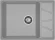 GRANFEST Мойка VERTEX 780L  1-чаша+крыл 780*500мм серый арт.GF-