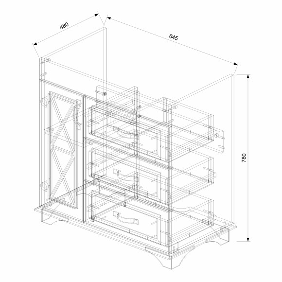 75 Тумба "Duglas 75" с ящиками (ум.Дуглас 75) с сифоном 75 Тумба "Duglas 75" с ящиками (ум.Дуглас 75) с сифоном