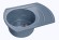 GRANFEST Мойка RONDO 650L  1-чаша+крыло 650*500мм графит арт.GF-