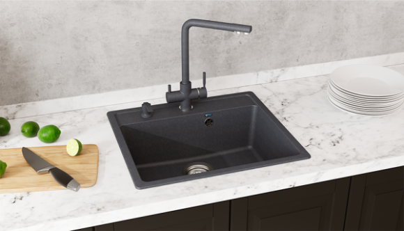 Мойка Ulgran U-104-344, ультра-черный