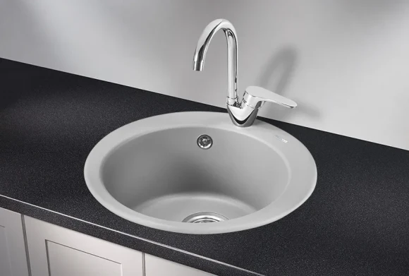 4801, АЛЮМИНИУМ, кухонная мойка, кварц