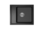 KS-6004, ШВАРЦ (чёрный металлик), кухонная мойка, кварц