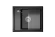 KS-6004, ШВАРЦ (чёрный металлик), кухонная мойка, кварц