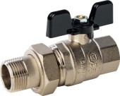 Шаровый кран Stout SVB-0007 3/4 вн-нар, полнопроходной, с американкой, ручка бабочка Шаровый кран Stout SVB-0007 3/4 вн-нар, полнопроходной, с американкой, ручка бабочка