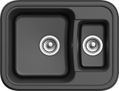 EWIGSTEIN Мойка ANTIK 60К 1,5 -чаши 660*510мм черный арт.EW- EWIGSTEIN Мойка ANTIK 60К 1,5 -чаши 660*510мм черный арт.EW-