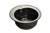 GRANFEST Мойка RONDO 510  1-чаша D-508мм черный арт.GF-