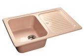 GRANFEST Мойка STANDART 780L  1-чаша+крыло 775*500мм светло-розовый арт.GF-