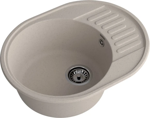 GRANFEST Мойка QUARZ 58  1-чаша+крыло 620*480мм песочный арт.GF-Z-