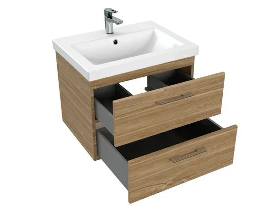 Тумба под раковину подвесная LARA 60 для COMO 60 орех Тумба под раковину подвесная LARA 60 для COMO 60 орех