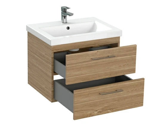 Тумба под раковину подвесная LARA 60 для COMO 60 орех Тумба под раковину подвесная LARA 60 для COMO 60 орех