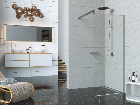 Душевая перегородка Alex Baitler AB29120S1 (1200x2000) прозрачное Душевая перегородка Alex Baitler AB29120S1 (1200x2000) прозрачное