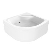 Поддон полукруглый S-714 90*90*45 (съемный экран,каркас, ножки) без сифона