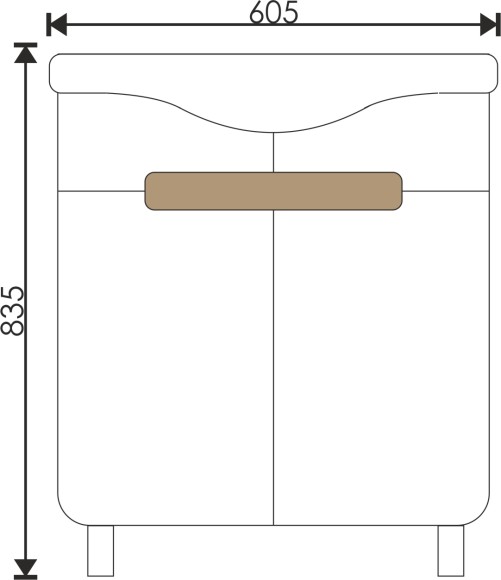 60 Тумба "Bamby" (ум. Селигер-60/Элегия), дуб тортуга